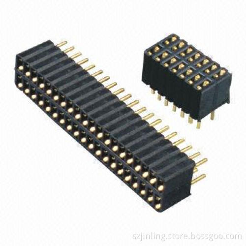 1.27 x 2.54mm Pitch Female Headers, Dual-row with SMT Type